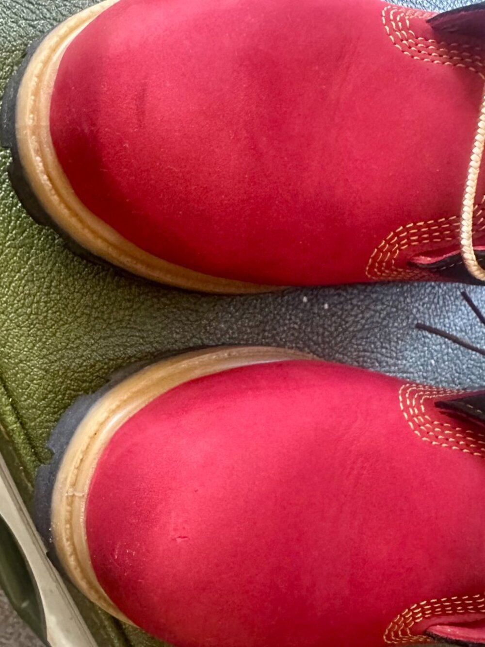 Custom Red & Black Timberland Boots Men’s Size 7 Hip Hop Streetwear - Picture 11 of 13